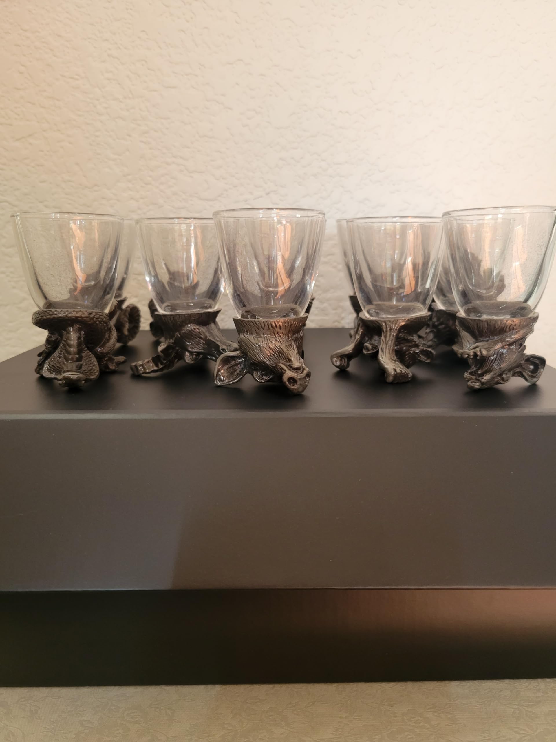 Amazon.com | JJ Gifts Dark Grey Chinese Zodiac shot glass with 12